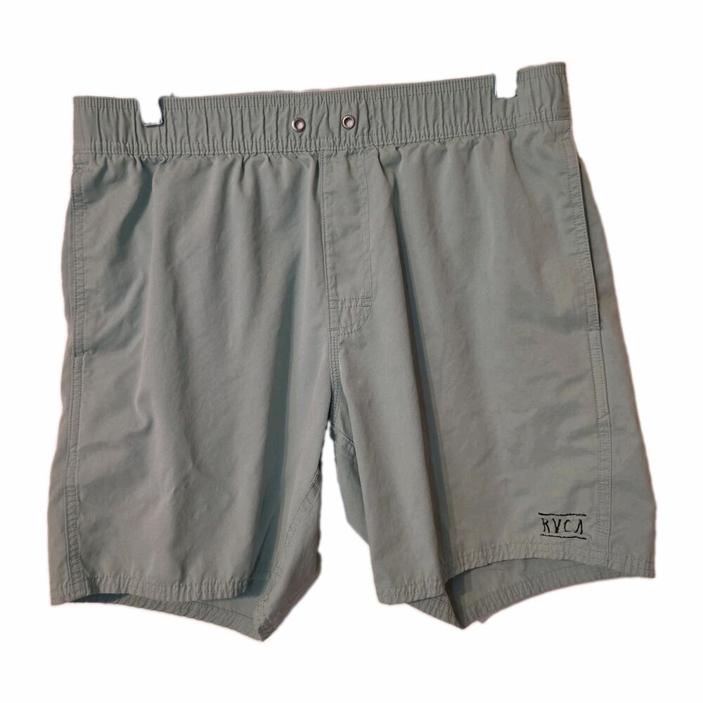RVCA Performance Elastic Training Shorts Size Medium Mint Green 7" Mens